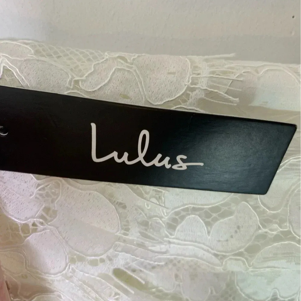 NWT Lulus Delia White Lace Strapless Midi Dress Bridal Party Size S - Image 9