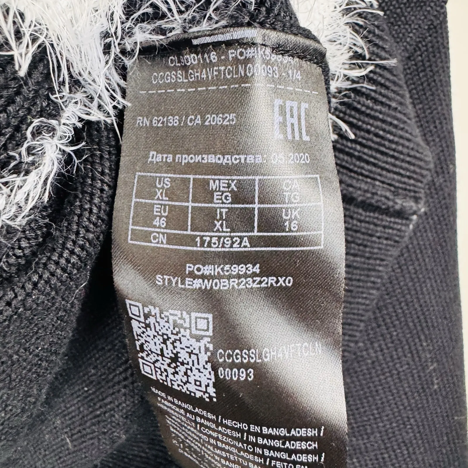 Guess Los Angeles Women's Sz‎ XL Animal Print  Crop Sweater Black & White - Image 11