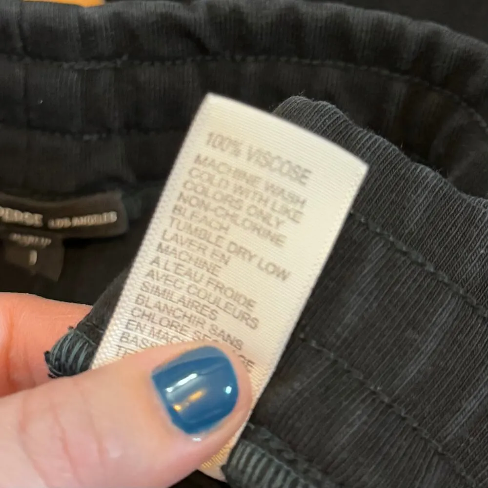 James Perse Womens 1 Small Black Jogger Elastic Casual Pockets Cuffed Drawstring - Image 8