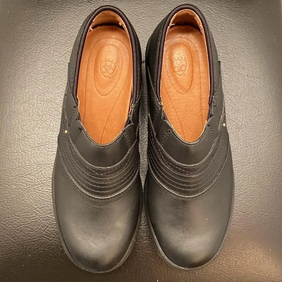 Ariat Work Steel Toe Safety Clog Women's 6.5B Black Leather‎ Slip Oil Resistant - Image 3