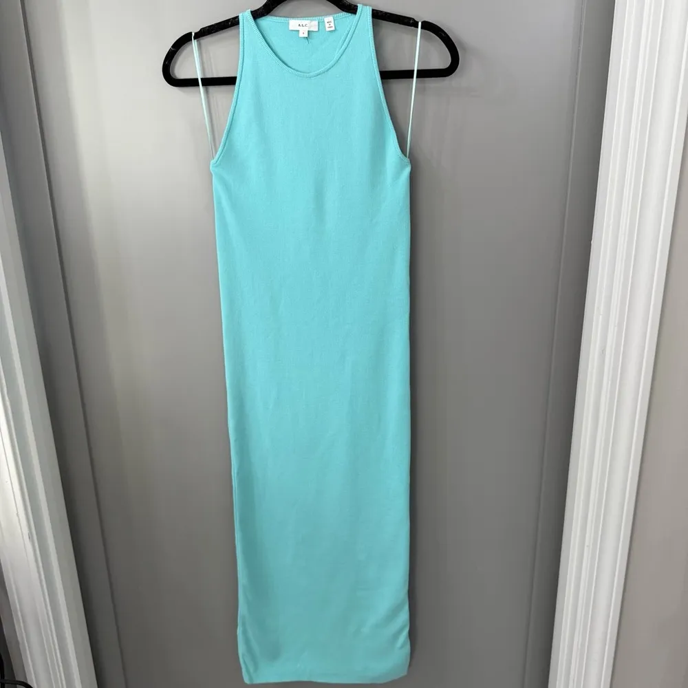 A.L.C. Marc Bodycon Knit Maxi Dress Summer Dew Small Coastal Vacation Tropical - Image 2