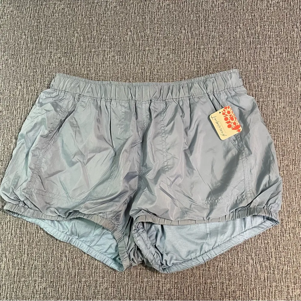 Free People Movement Sunshine Bubble Hem Shorts Blue Size M - Image 5