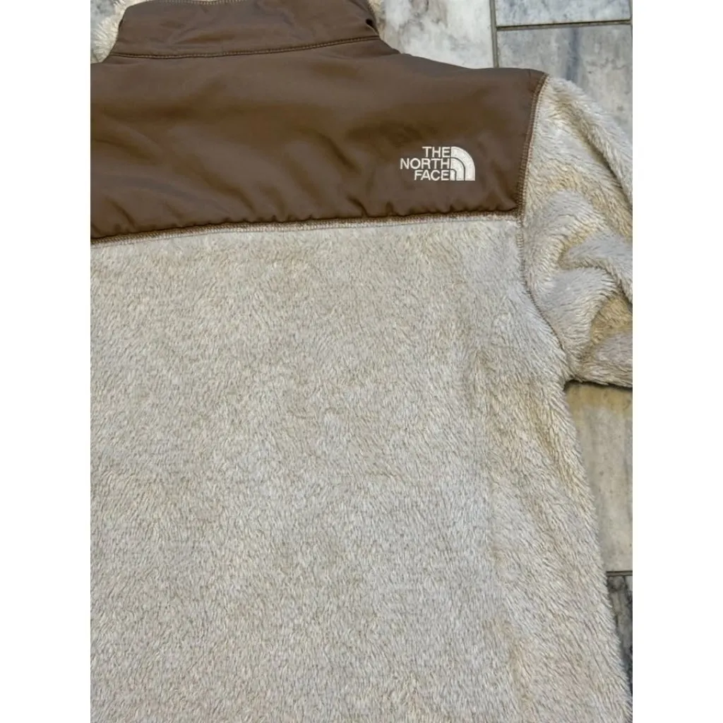The North Face women's small cream/brown Summit Series fleece coat - Image 4