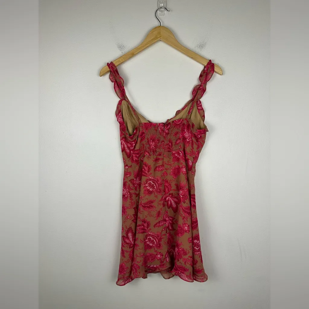 Sundae Muse Juliet Floral Ruffle Straps Girly Mini Dress NWT Women’s Sz 10 - Image 4