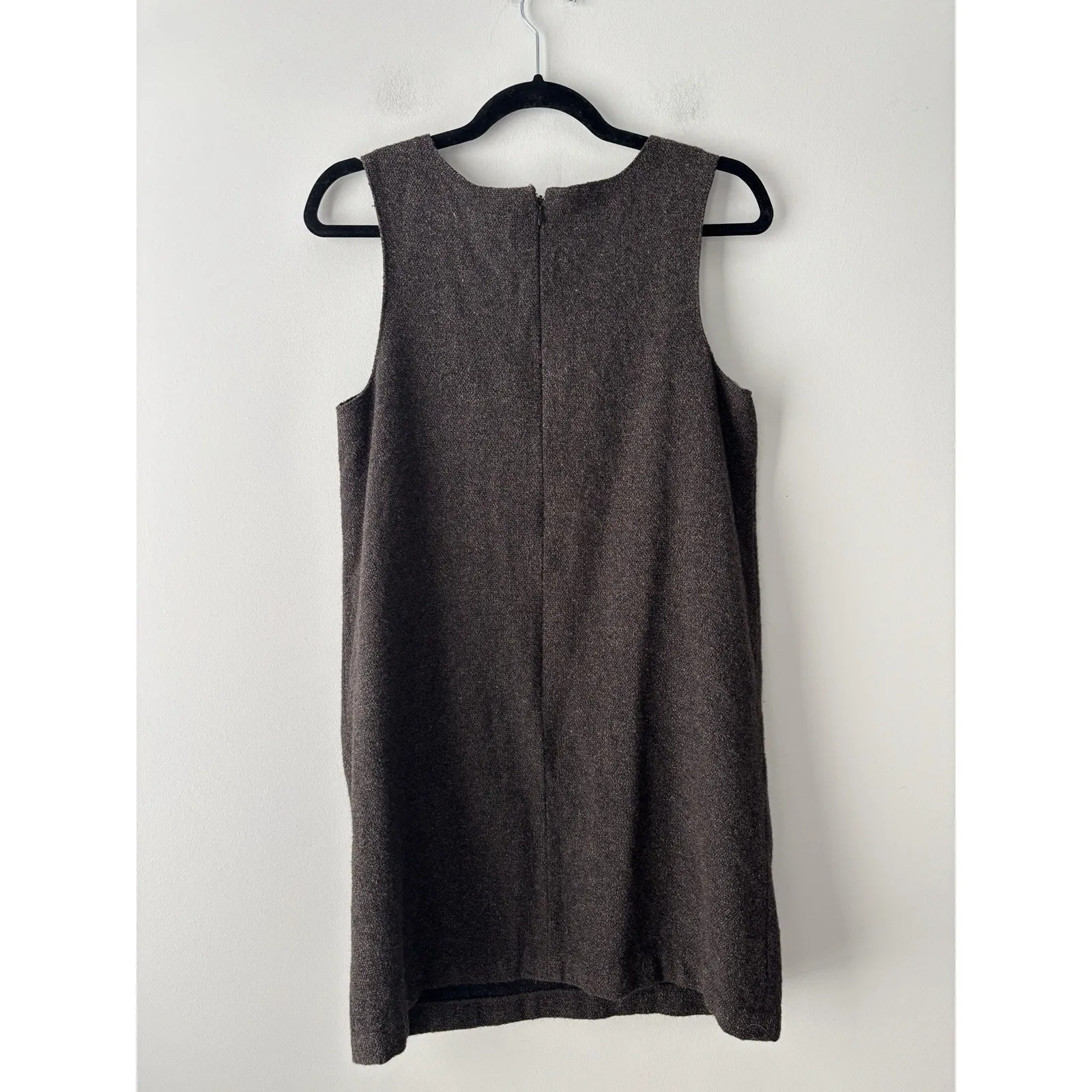 GAP Women's Vintage Brown Wool Blend Shift Jumper‎ Dress Size Small Cottagecore - Image 6