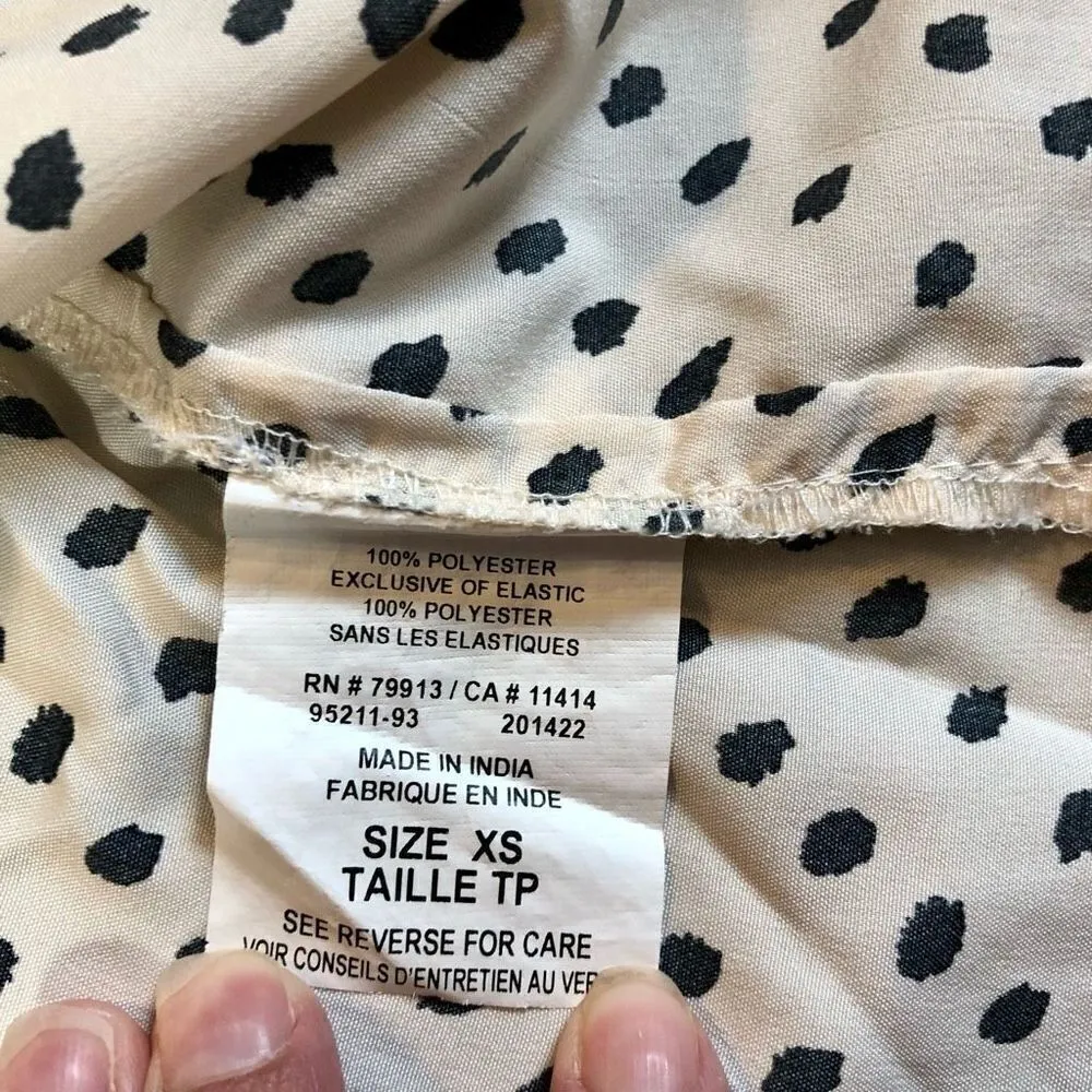 Motherhood Maternity Cream With Black Dots Blouse Waist Belt - Image 12