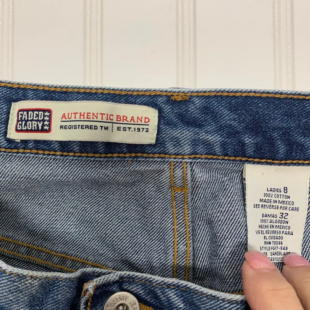 Vintage High Waisted Jeans Sz 30" Waist Faded Glory - Image 6