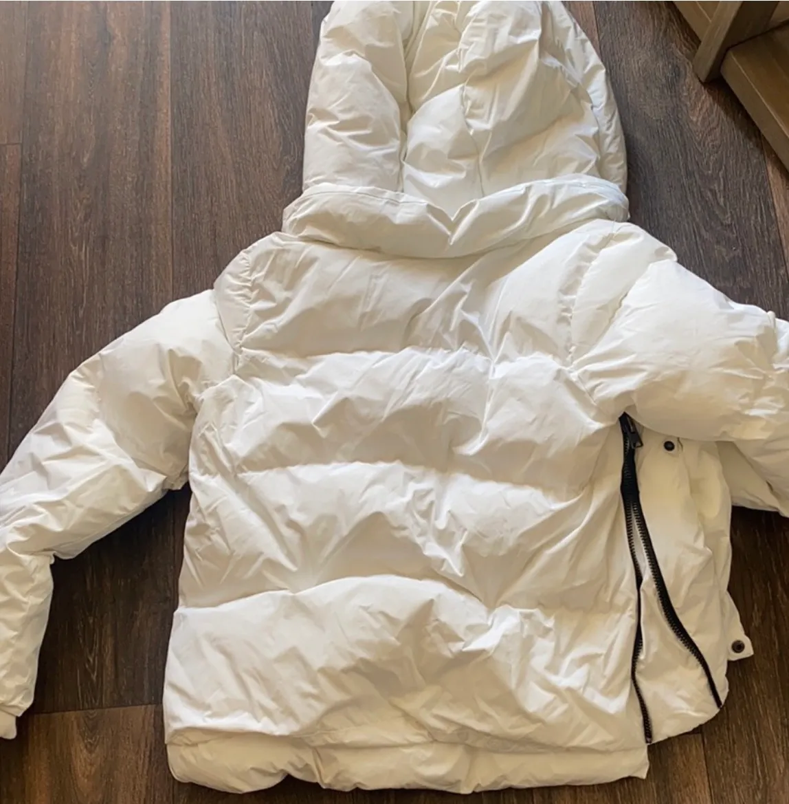 All Saints White Puffer Coat - Image 2