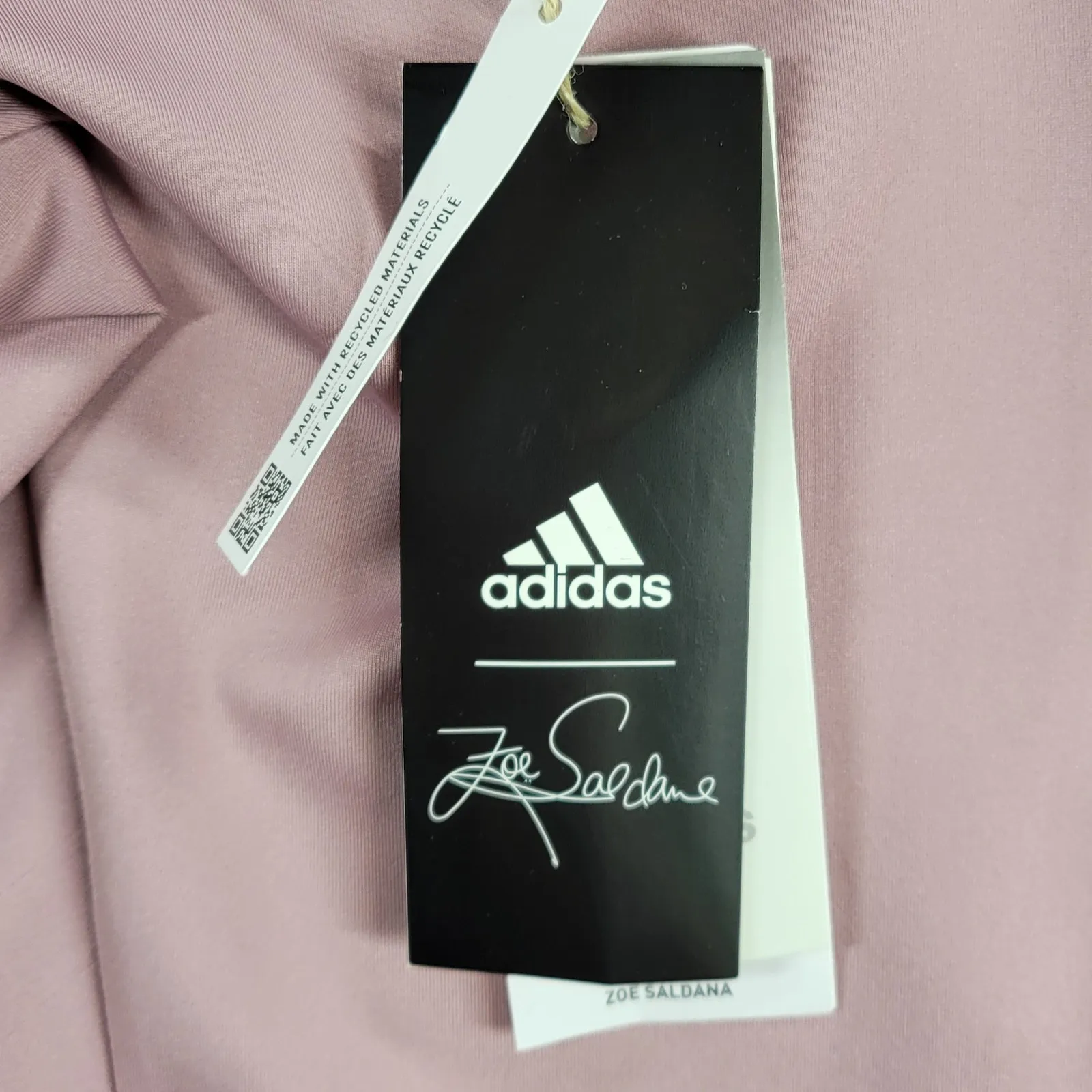 Adidas X Zoe Saldana Womens Leggings Size S Pink Aeroready Training NEW‎ - Image 8