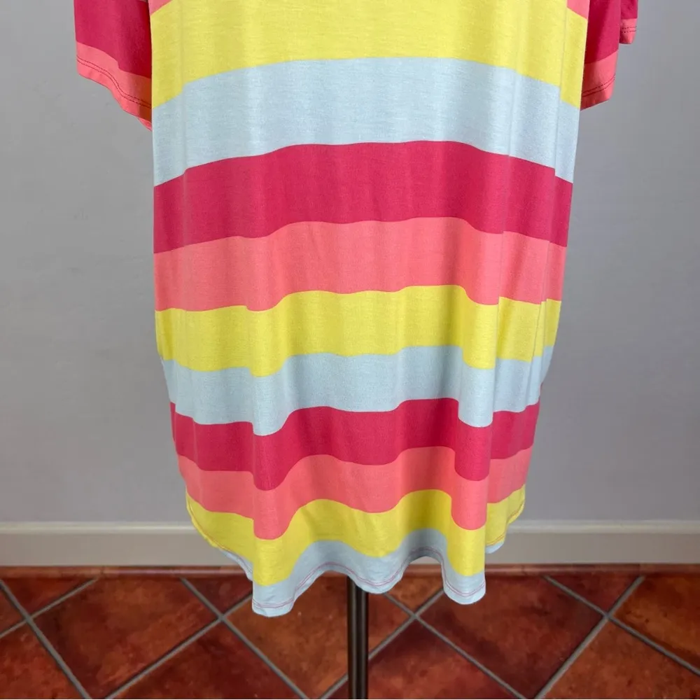 Wildfox Vibrant Stripe V Neck Tee - Image 6