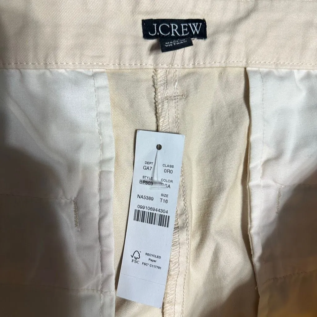 J Crew wide leg business casual minimalist 16T classic pants Tan Size 16 - Image 2