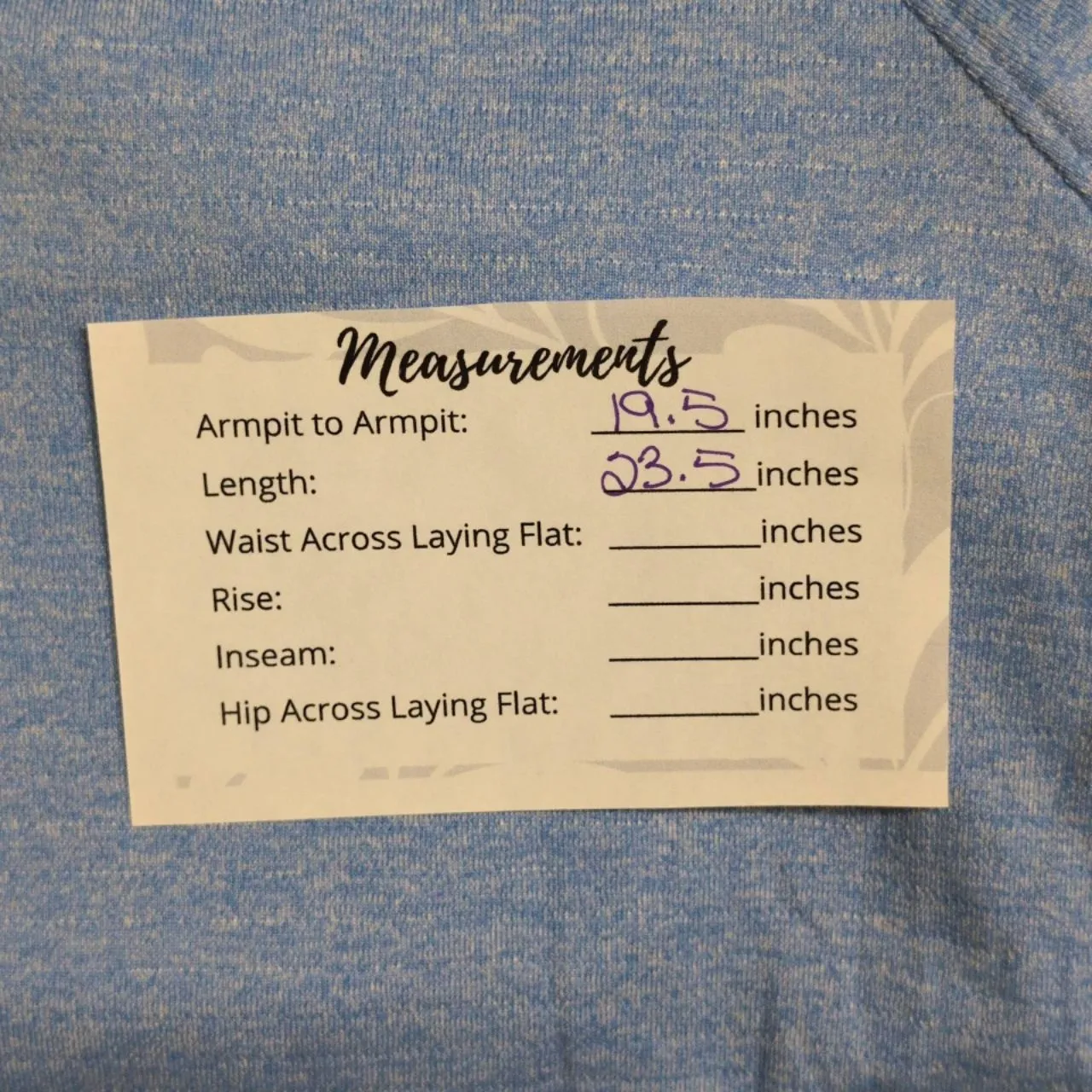 Lululemon Blue Heather Crew Neck Raglan Sleeves Athletic T-Shirt L (est) - Image 5