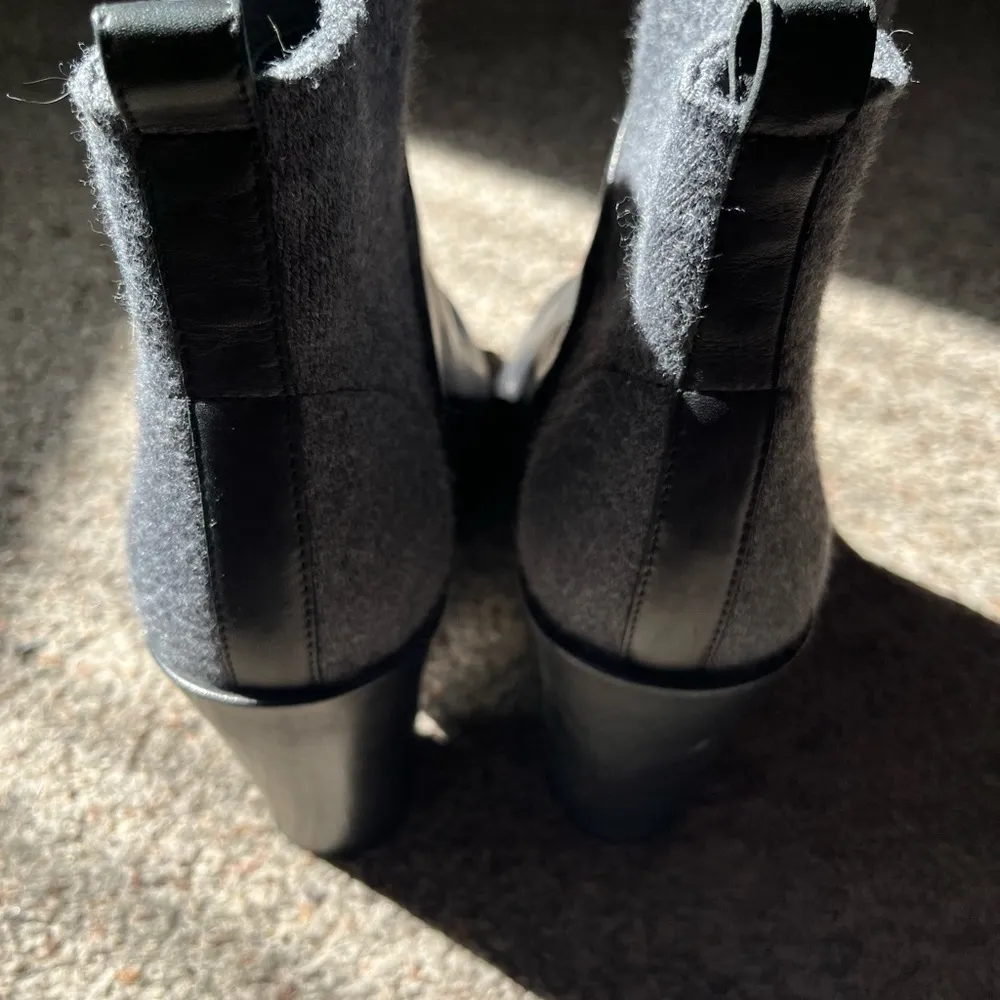 Vince leather and wool booties - Image 4