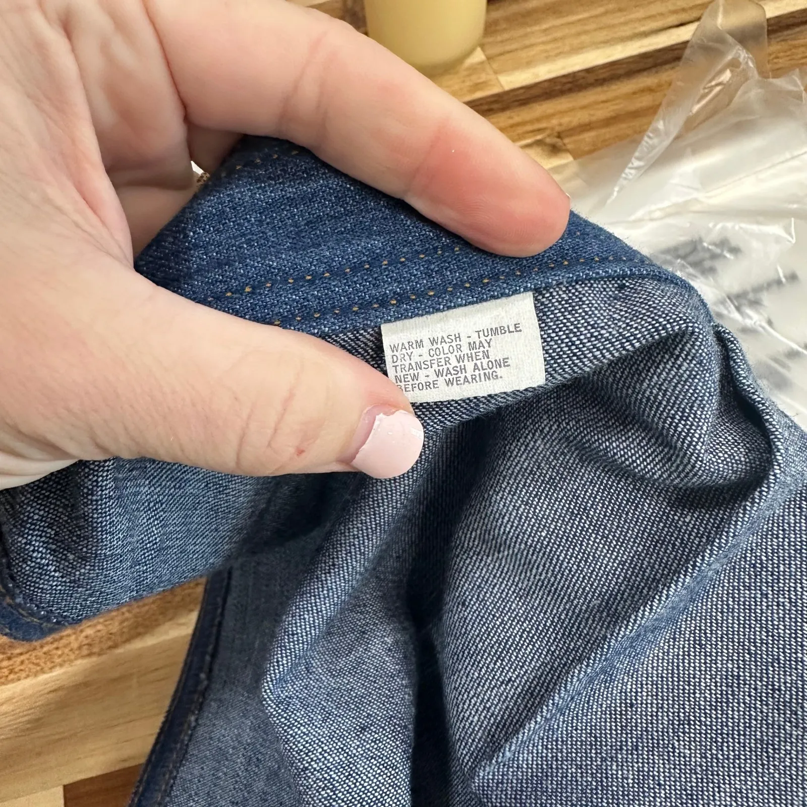 LEVIS Vintage Denim Wrap Skirt 10 Midi A Line Cotton Waist Tie Y2K 70s - Image 8