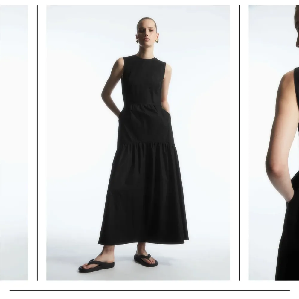 COS open back tiered midi dress - Image 2