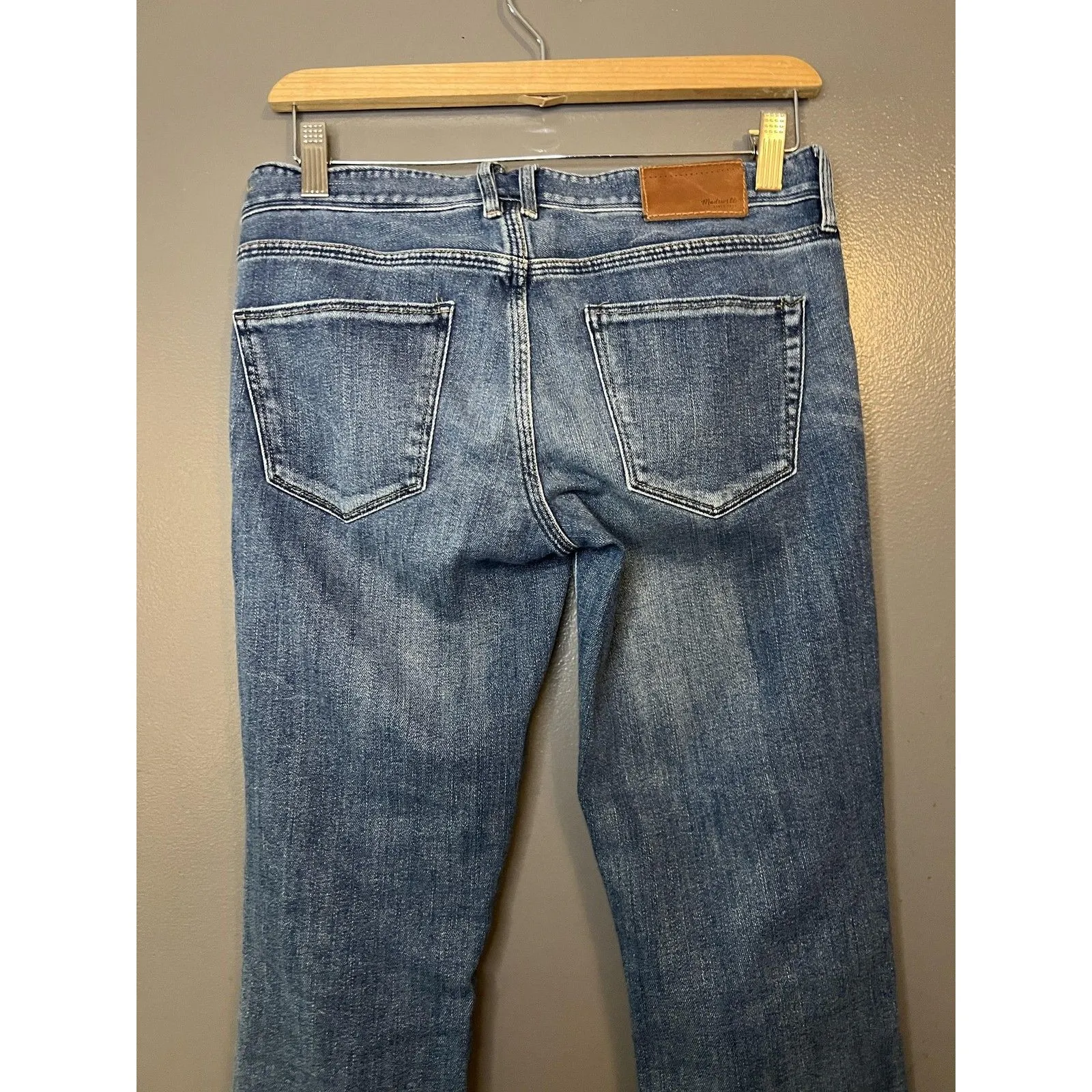 Madewell Jeans Womens 26x34 Blue Rail Straight Medium Wash Denim Stretch - Image 5