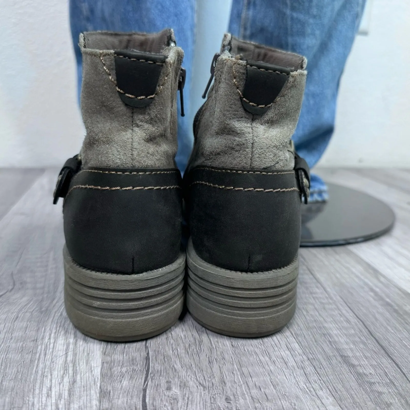 Earth Origins Originals Phoenix Boot Brown Size 6 1/2 Ankle Boots Leather Moto - Image 3