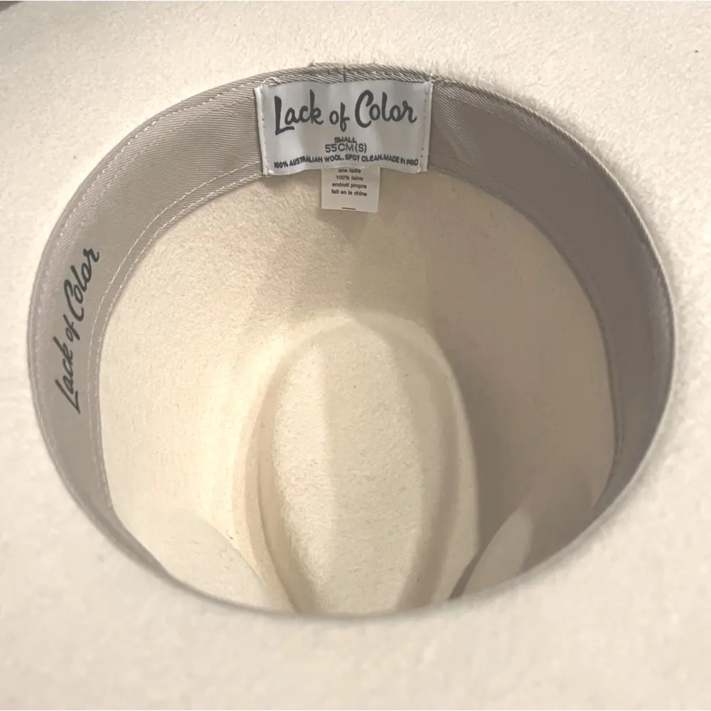 NWOT LACK OF COLOR The Melodic Fedora in Ivory Unisex Sz Small (55CM) - Image 12