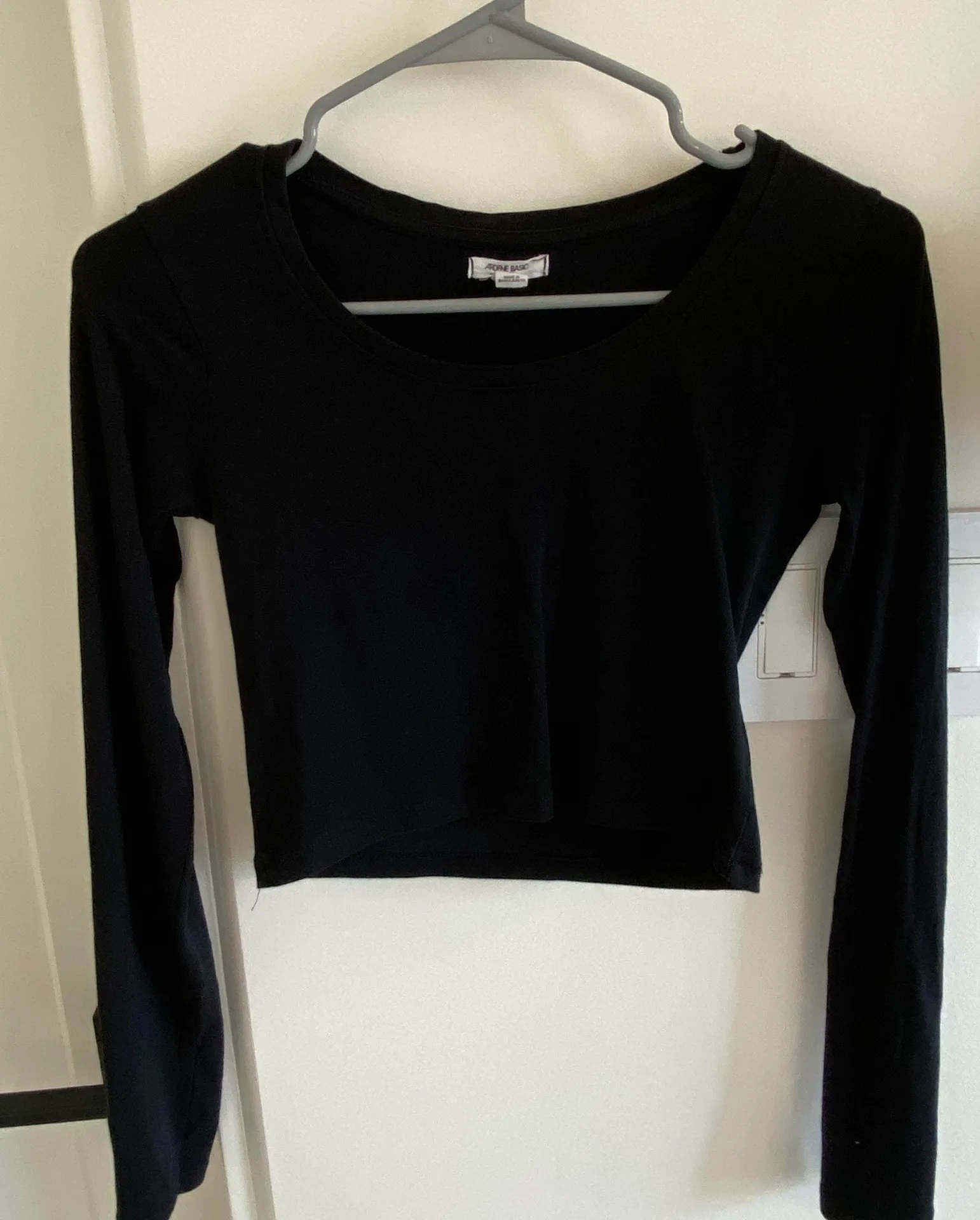 Black Long Sleeve Top Size XS - Image 2