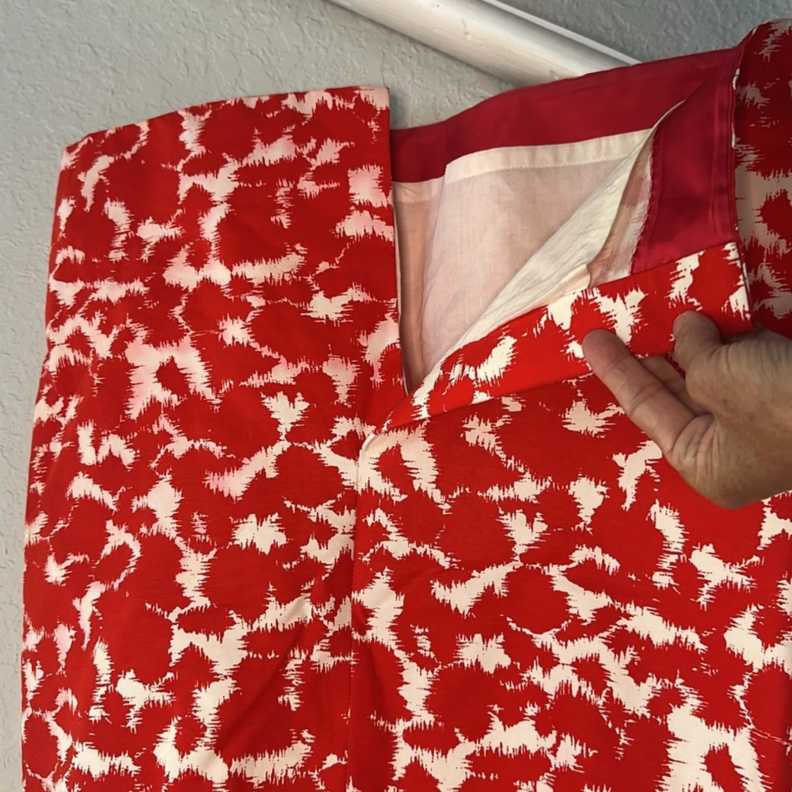 Original Milly New York Peggy Secretary Dress Red White Sleeveless Demure Size 6 - Image 6