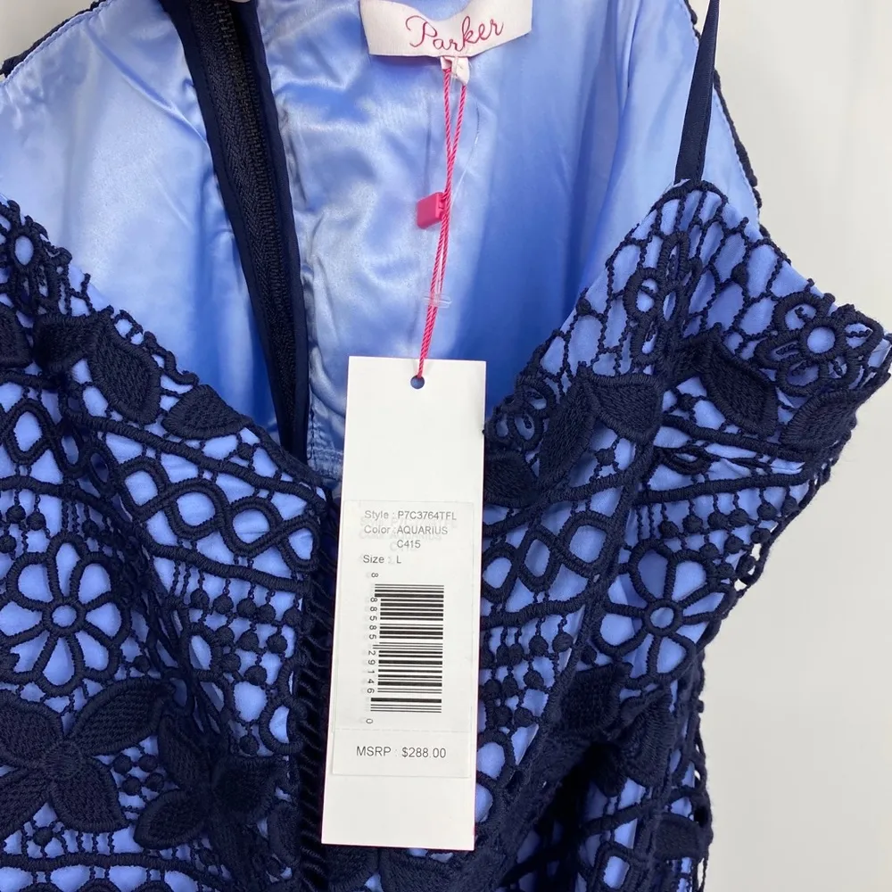 Parker Kane Lace Dress Aquarius NWT Sz L - Image 6
