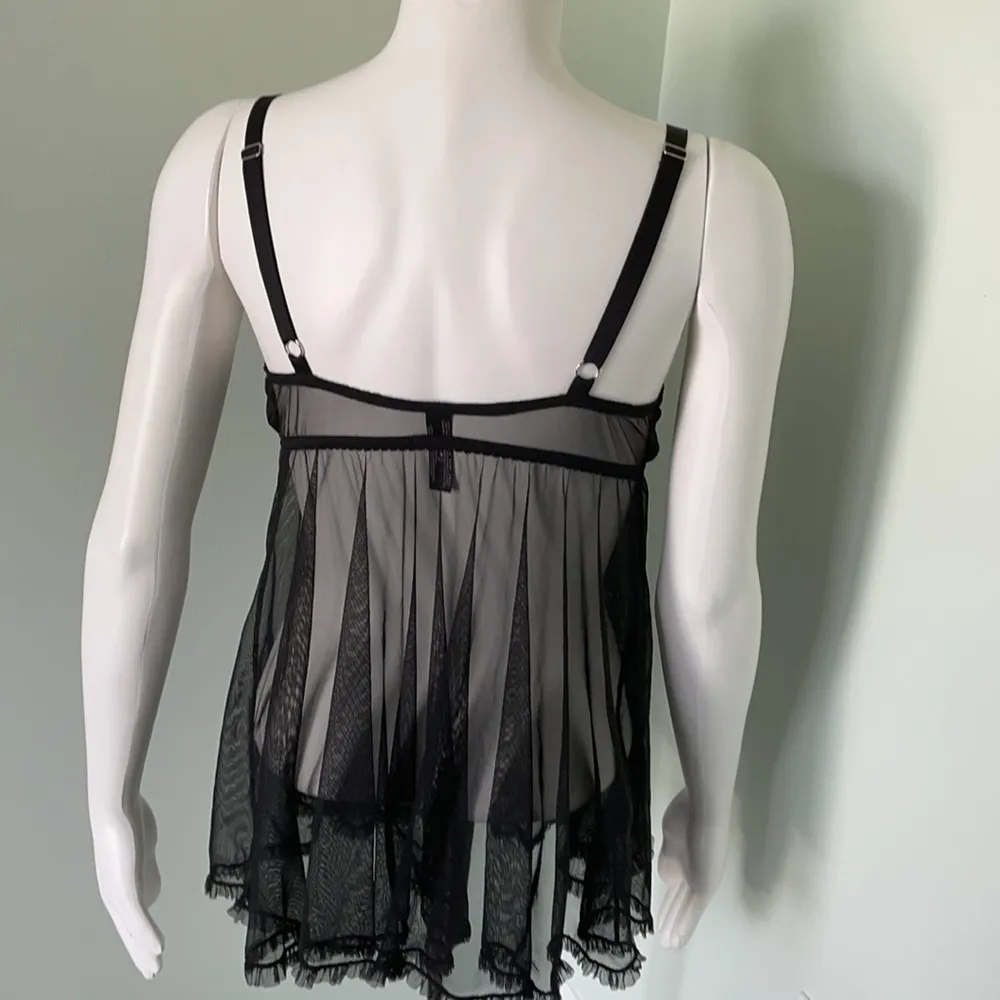 Victoria’s Secret Sexy Little Things Black Mesh Teddy Chemise - Image 5