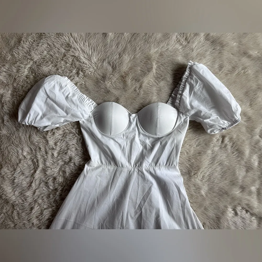 Alamour the Label Katina Dress in White Cotton Poplin Size Small / S - Image 6