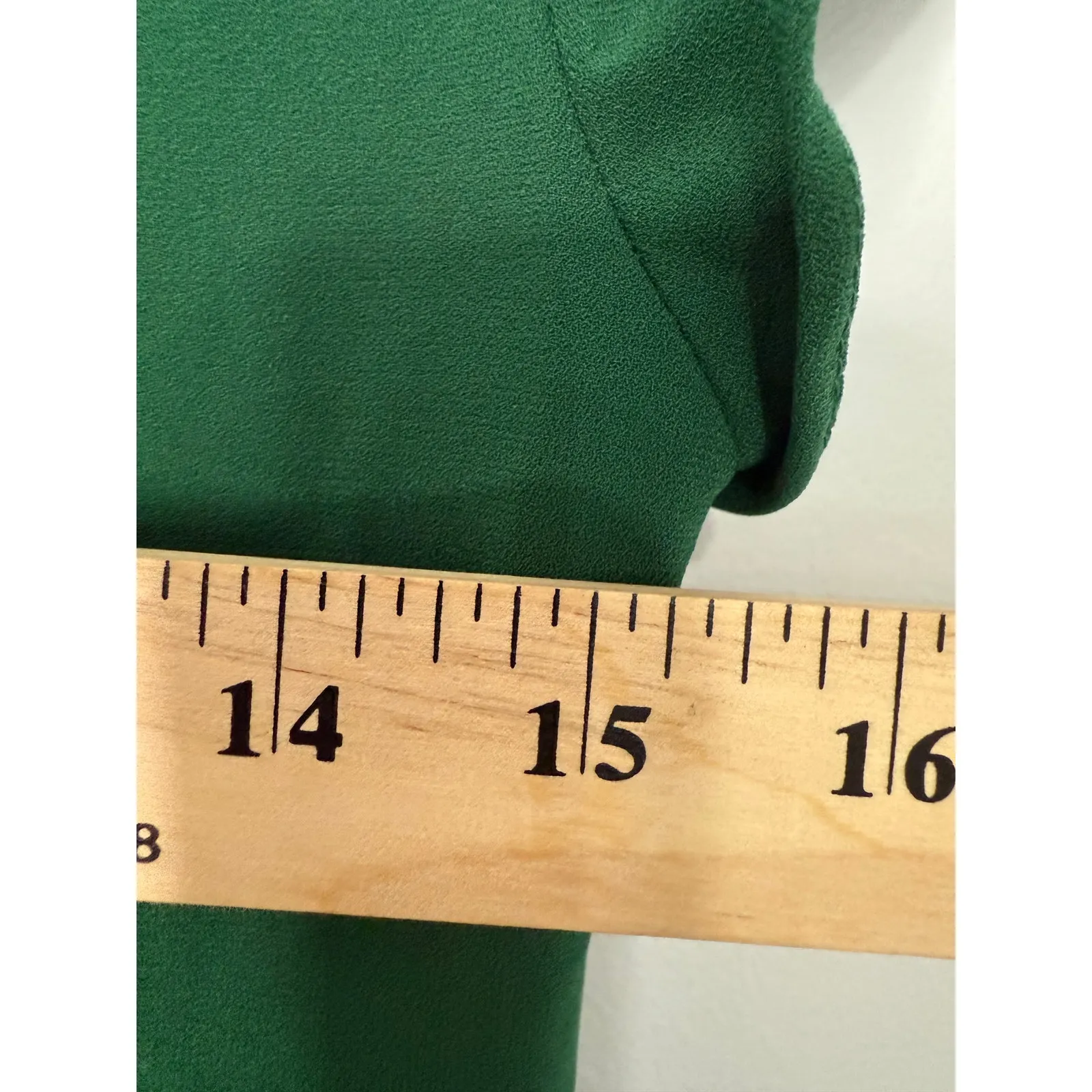 O.p.t Quinn Forrest Green Old Money Vintage Inspired Midi Dress Small - Image 4