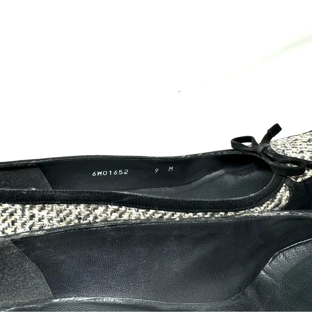 Stuart Weitzman black suede and tweed heels, size 9 - Image 8