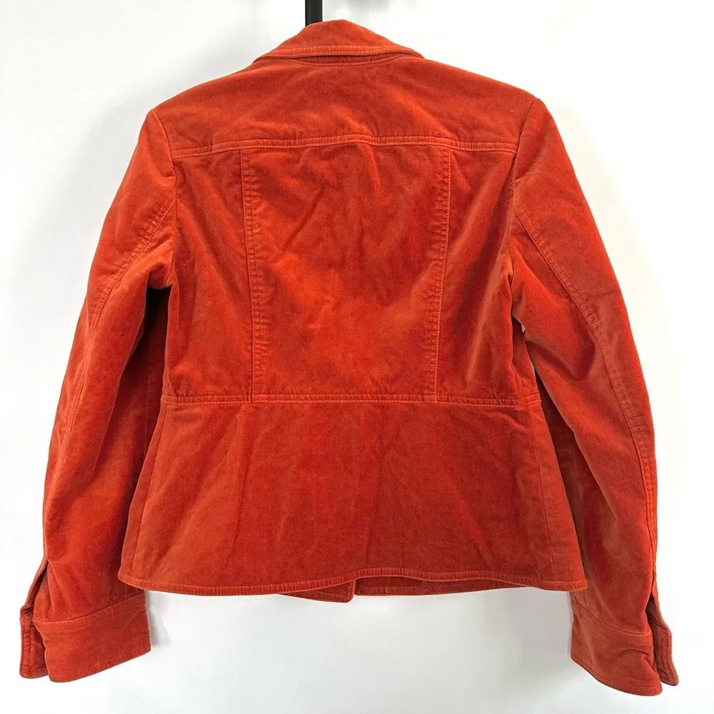 Orange Velour Jones New York Signature Jacket • Sz PS - Image 7
