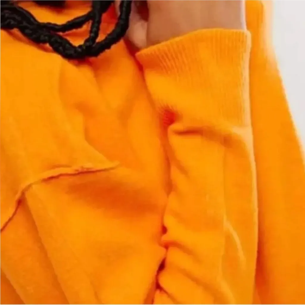 Free People Luna Pullover Marigold Sweater EUC - size Large - Image 4