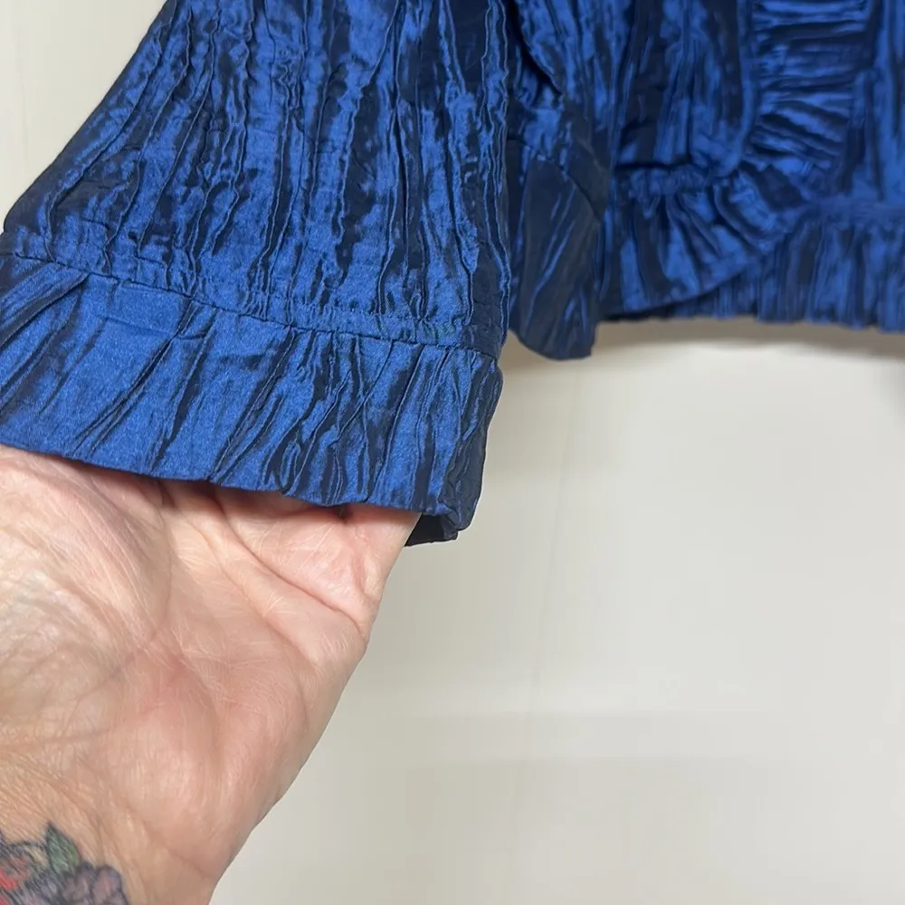 Chico NWT Royal Ruffle Rea Jacket Logan Sapphire - Image 3