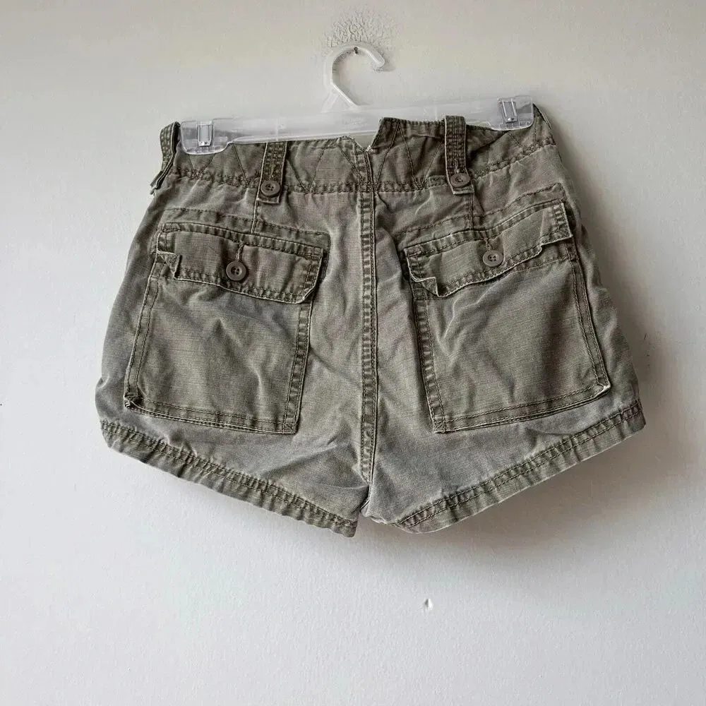 Free People Green Cargo Shorts Size 2 - Image 2
