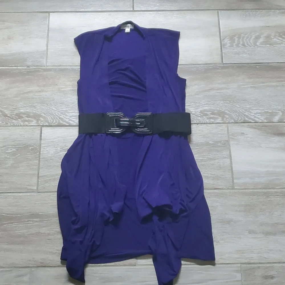 Dressbarn 2-in-1 Sleeveless Belted Tunic Shirt - Image 6