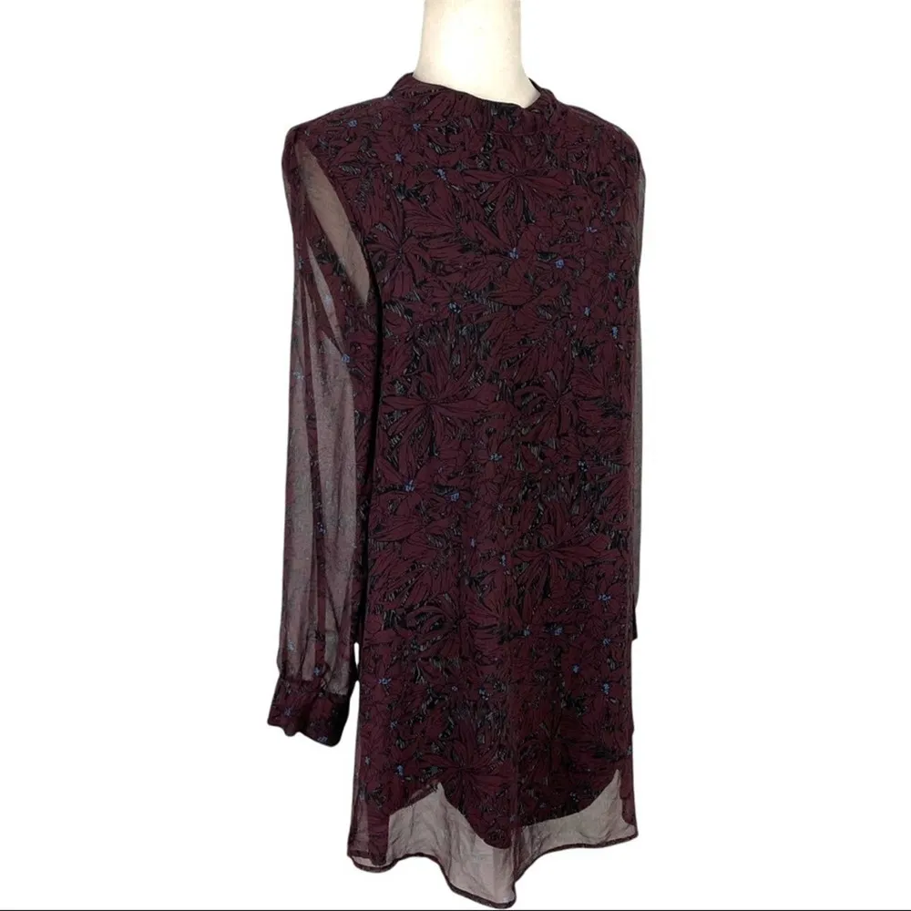 ASTR the Label Women's Long Sleeve Floral Chiffon Backless Dress Chiffon  Small - Image 11