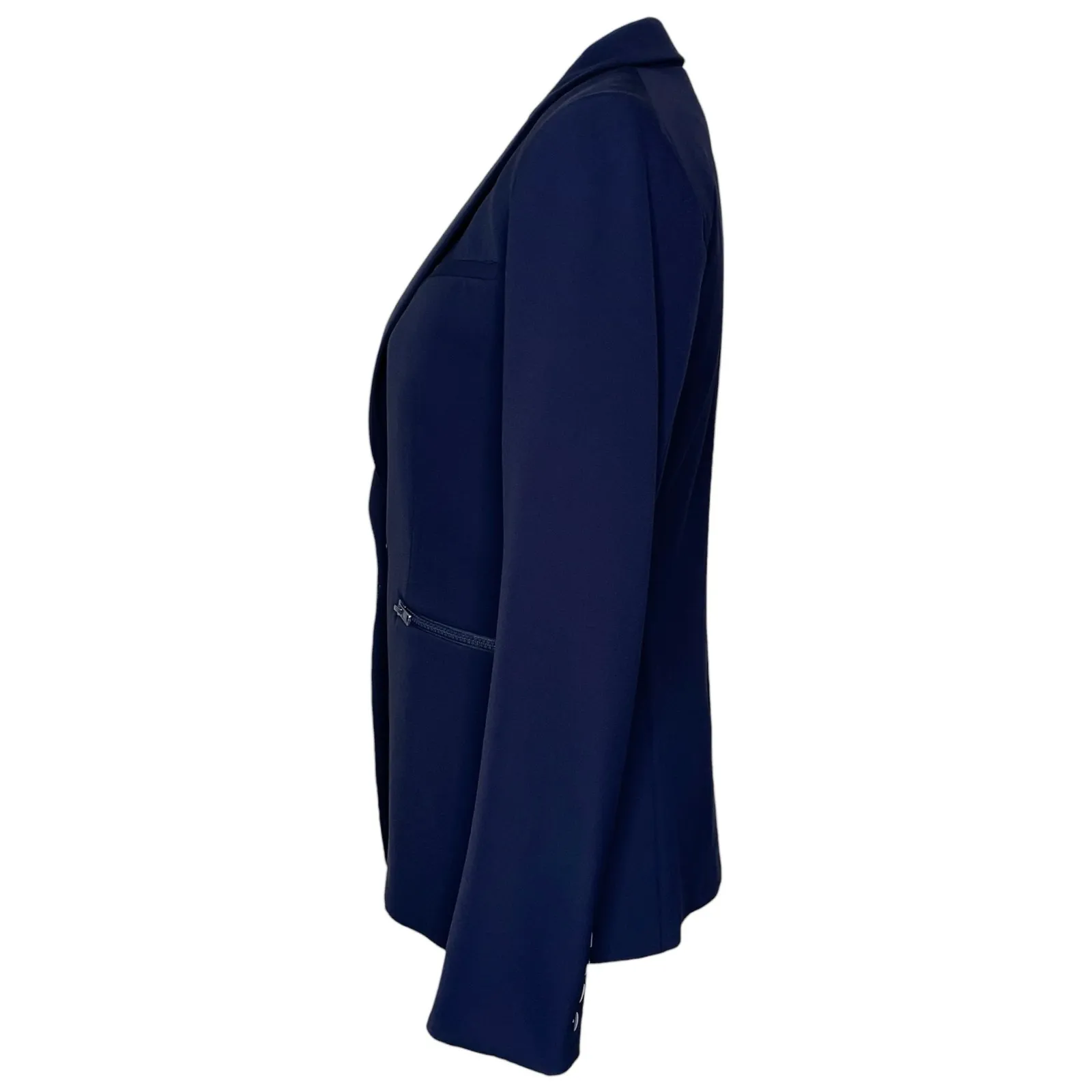 Veronica Beard Navy Blue Scuba Dickey Jacket Blazer Size 2 - Image 3