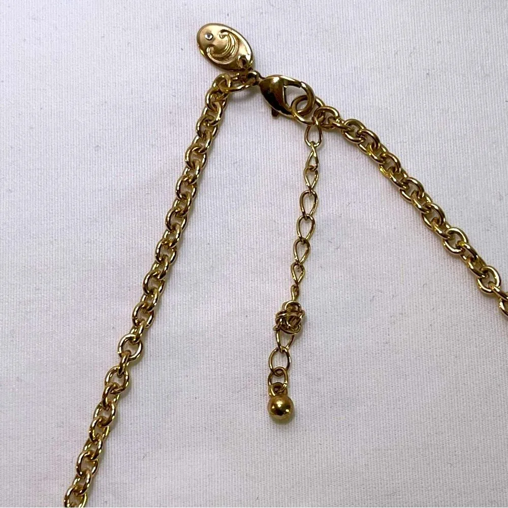 Charming Charlie Black Gold Rose Jewel Toned Double Stranded Flower Necklace - Image 6