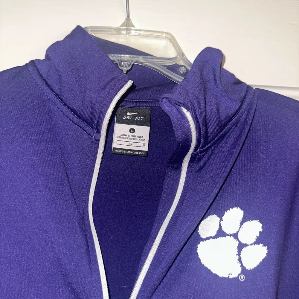 Clemson women’s purple half zip - Nike- Size Large - Image 2