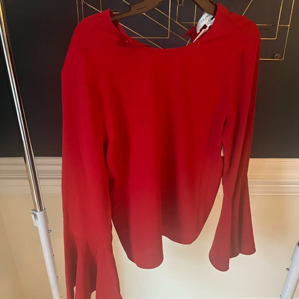 Frame Flutter Sleeve Blouse Size M NWT - Image 3