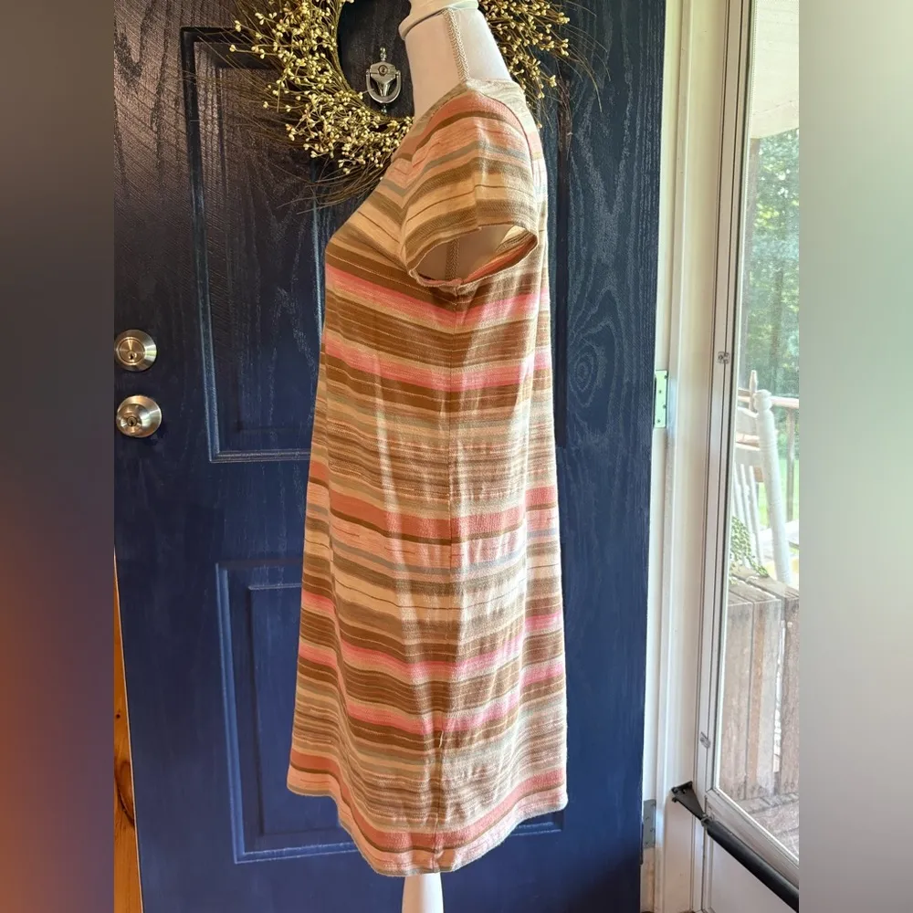 Lauren Ralph Lauren Striped Midi Dress in earthy tones size M - Image 7