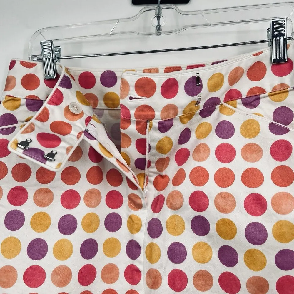 Womens Etcetera Polka Dot Short Skirt Size 12 Pink - Image 4
