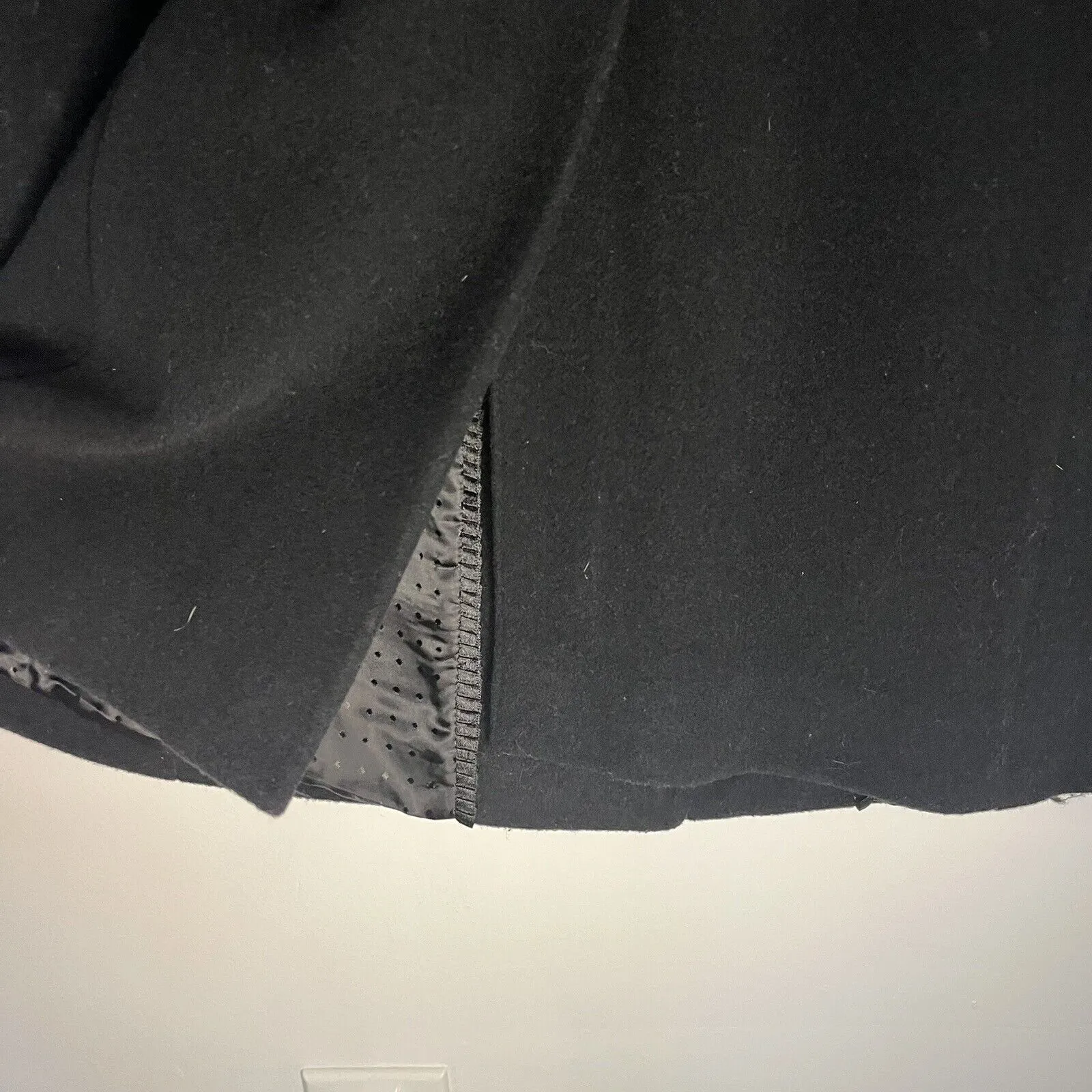 Worthington Long Black PeaCoat Wool Blend Lined Women's Size Large - Image 9