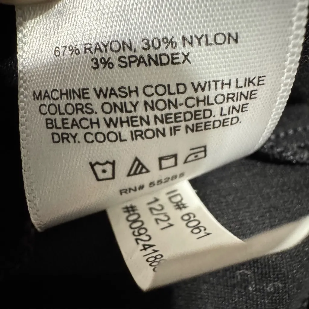 Express Women Black Stretchy Wide‎ Waist Band Cropped Pants Size S Office Formal - Image 12