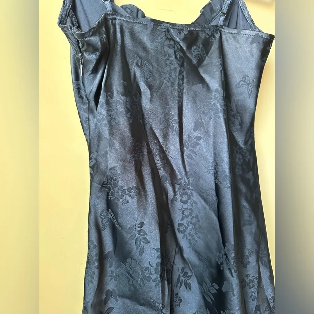 Pacsun Lottie Moss Women’s Blue Bustier Mini Satin Dress Floral Butterfly’s - Image 7