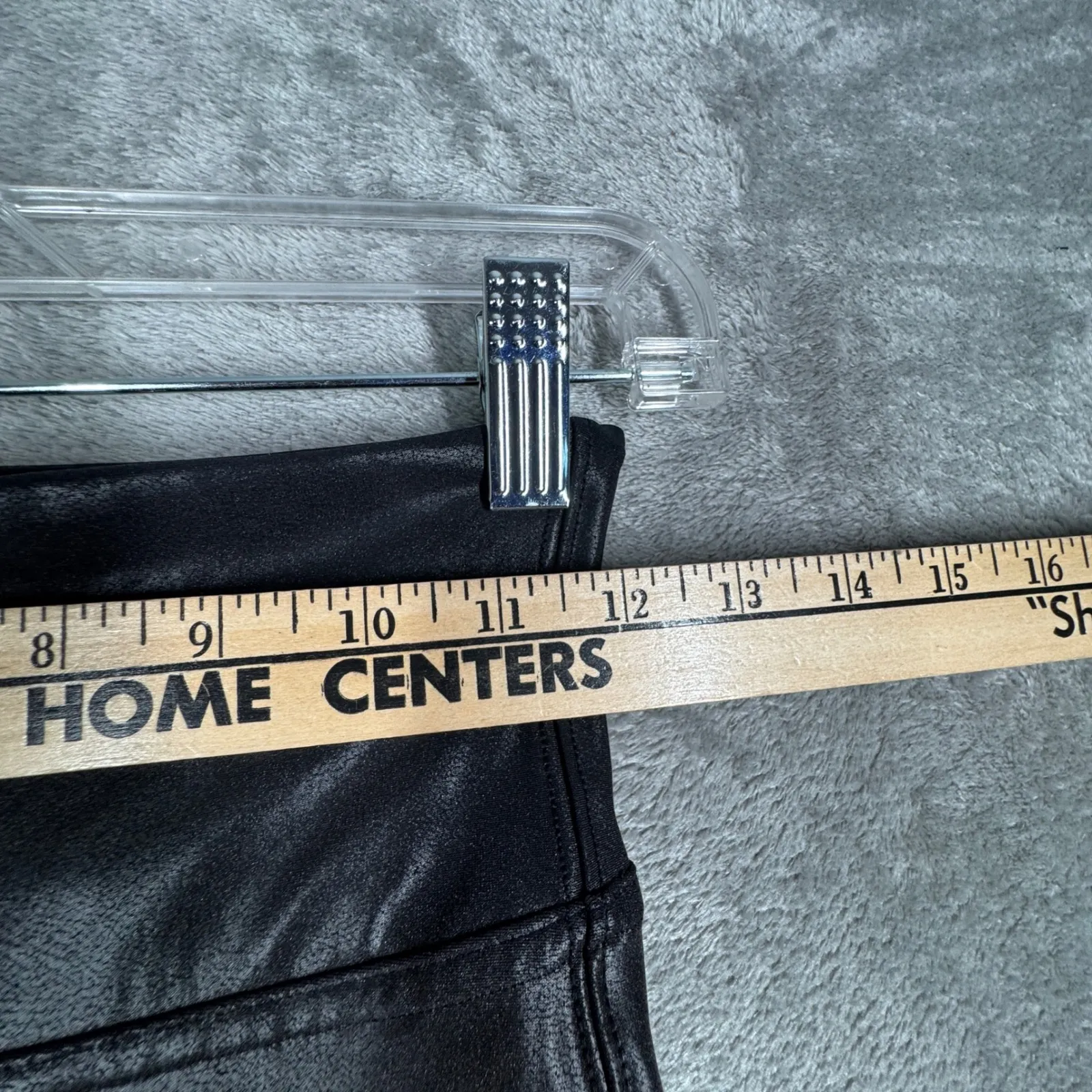 SPANX Leggings Faux Leather Moto Shaping Edgy Going Out‎ Neutral Black Small - Image 11