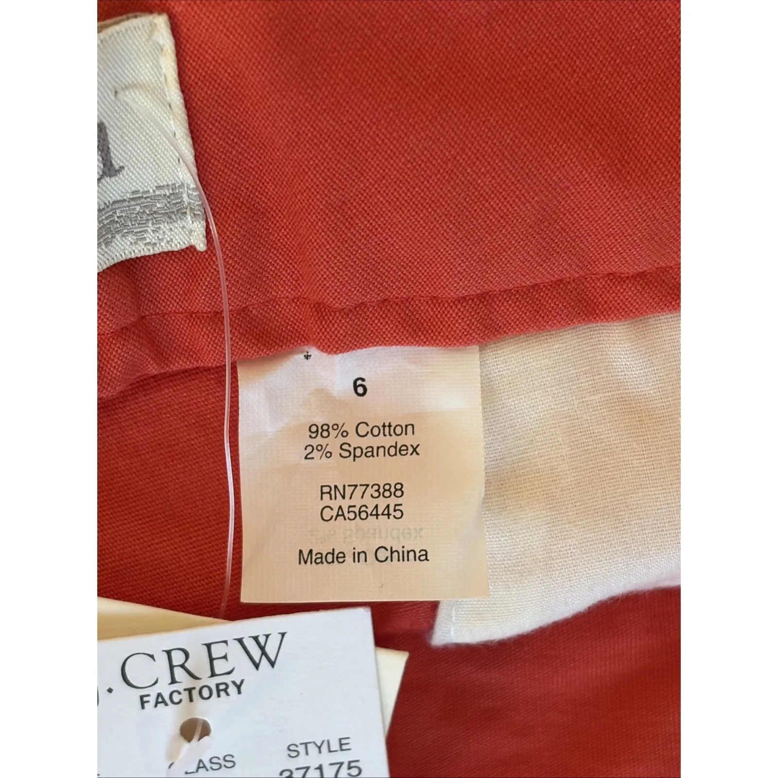 J Crew Factory 2012 Orange Poppy Cotton Stretch Bermuda‎ Shorts Womens 6 NEW NWT - Image 10