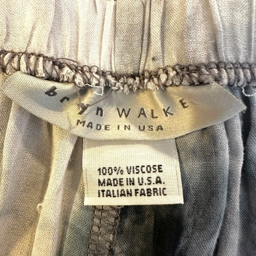 Bryn Walker LagenLook Lantern Balloon Pants Silky Black Grey Tie Dye Medium - Image 6