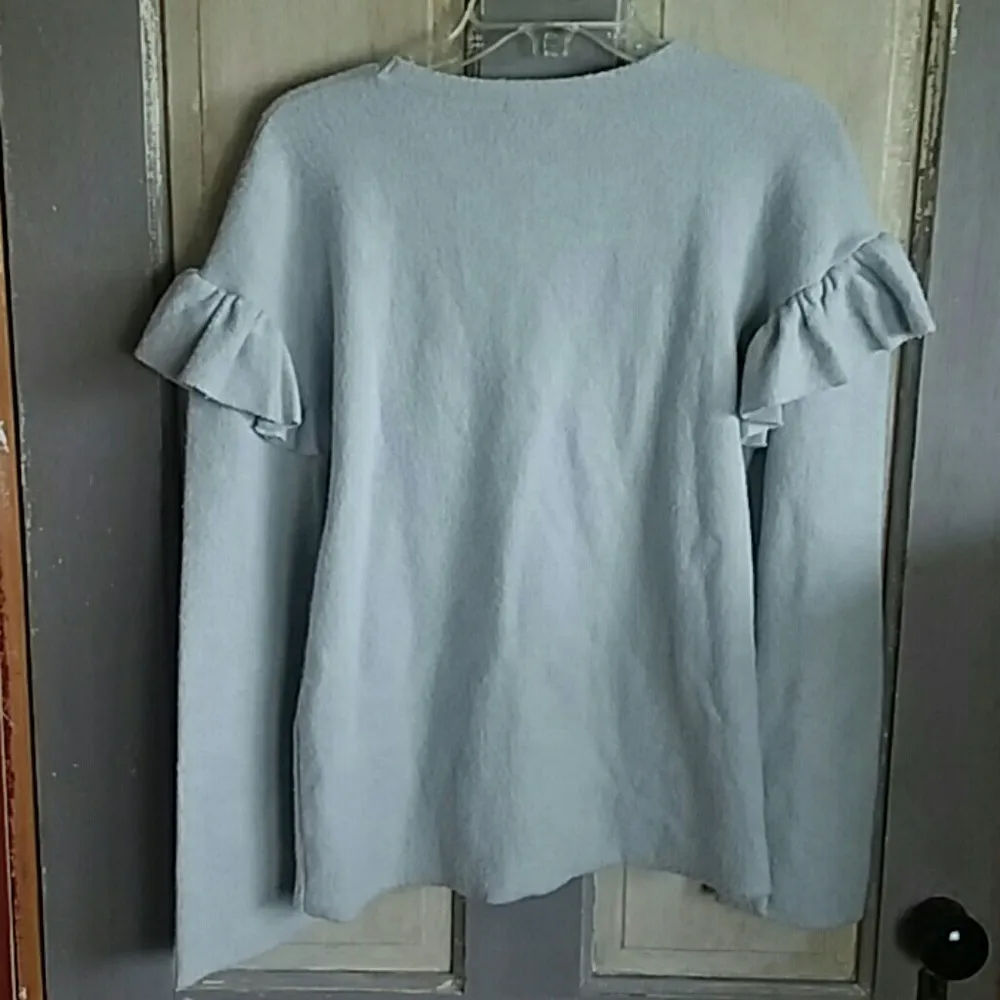 Zara Trafaluc cotton blend sweater gray - Image 5