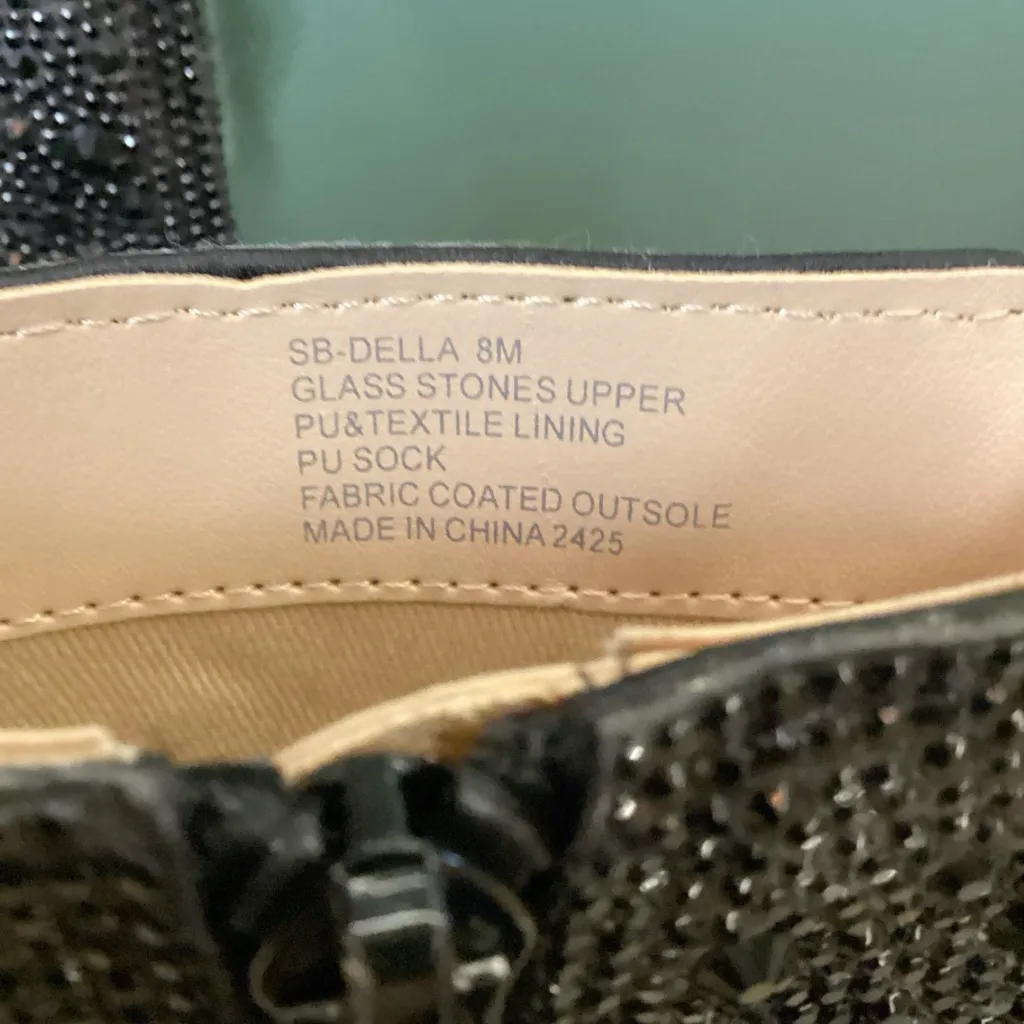 Betsey Johnson Glittering Black Heeled Boots - Image 5