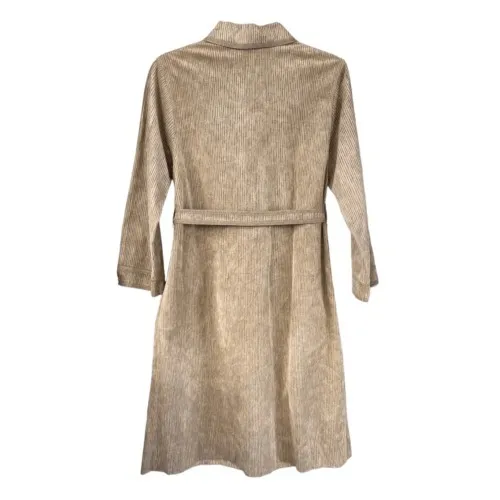 1970s Vintage Count Romi Corduroy Trench Coat 14 Belted Long Jacket Taupe Beige‎ Tan Size undefined - Image 5